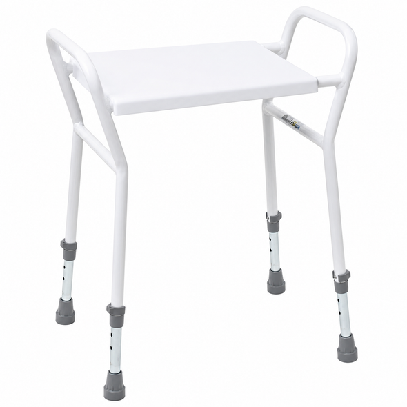 NRS Height Adjustable Shower Stool With Handles SWL 160kg 