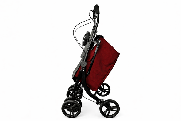 Mobility Shopping Trolley with Brakes Rumba Deluxe in Red