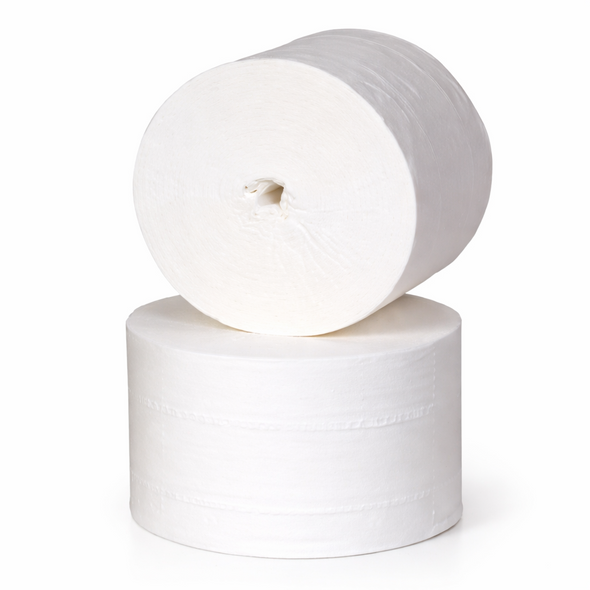 Coreless Toilet Rolls 2 Ply White Case of 36 Rolls