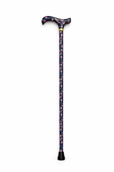 Floral Folding Walking Stick Cane Height Adjustable in William Morris