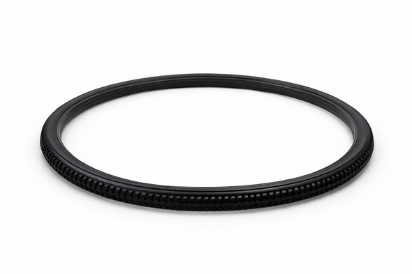 Urathon Solid Black 24" x 1 3/8" Wheelchair Tyre 37-540