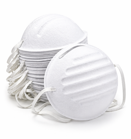 Dust Masks With Elasticated Ear Loops and Adjustable Nose Clip