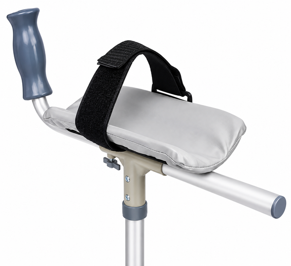 Pair of Padded Forearm Platform Trough Height Adjustable Crutches for Arthritis