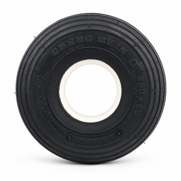 One Solid Rib Tread 3.00-4 (260x85) (300x4) Black Mobility Scooter Tyre