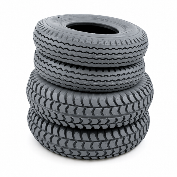 Set of 4 Grey Tyres for Sapphire 2 (2 x 3.00-4)( 2 x 2.80/2.50-4) Cheng Shin
