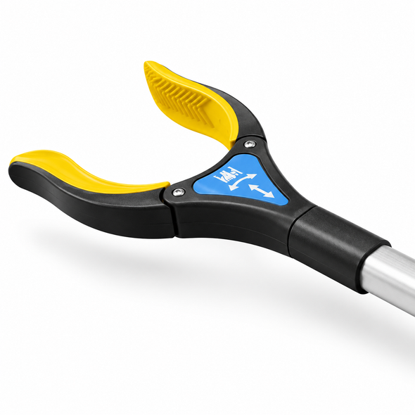 Deluxe Long Handy Reacher Adjustable Head Litter Picker Helping Hand 32"
