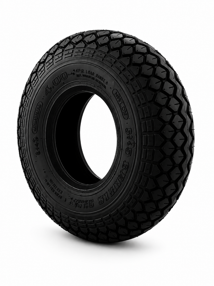 330x100 400x5 Black Block Tread Mobility Scooter Tyre 4.00-5 Diamond pattern