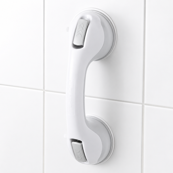 Drive 12'' (30cm) Suction Cup Grab Bar White Wall Hand Rail