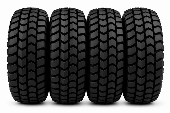 Set of 4 Black Block Tread Pneumatic Mobility Scooter Tyres Size 3.00-4 (300x4)(260x85)