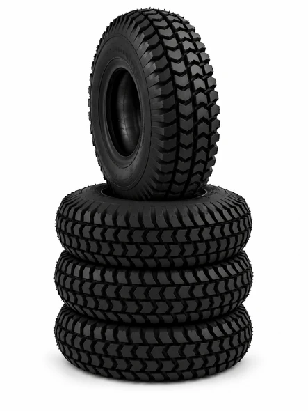 Set of 4 Black Block Tread Pneumatic Mobility Scooter Tyres Size 3.00-4 (300x4)(260x85)