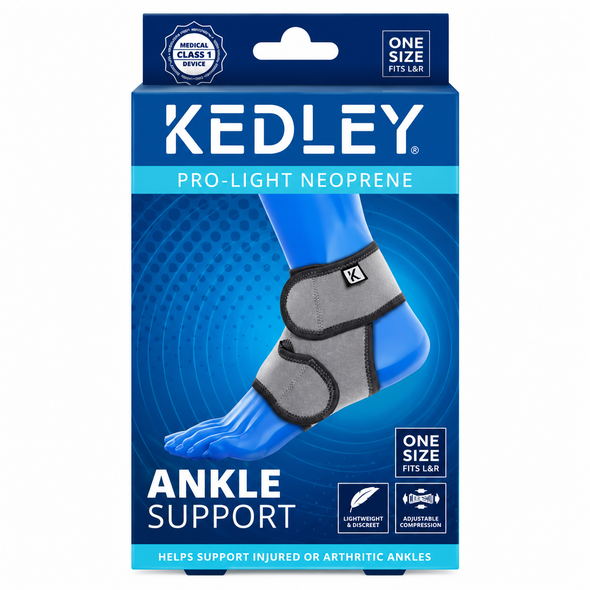 Kedley Pro-light Neoprene Ankle Support for Injured or Arthritic Ankles - One Size