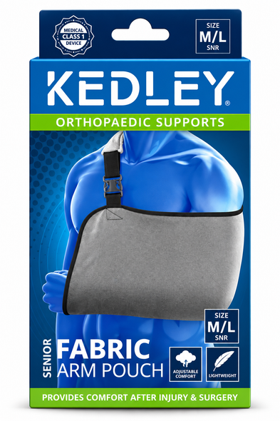 Kedley Adult Fabric Arm Pouch Sling Orthopaedic Support (M/L)