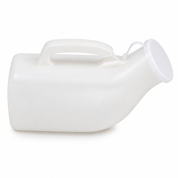 Medisure Male Urine Urinal Bottle with White Lid and Graduation Measurements 1000ml