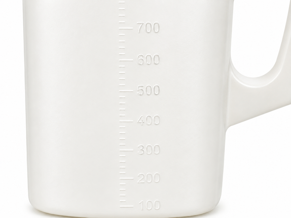 Medisure Male Urine Urinal Bottle with White Lid and Graduation Measurements 1000ml