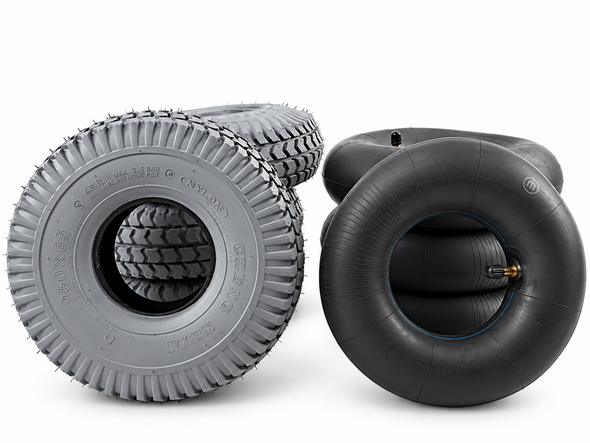 Set of 4 Grey Mobility Scooter Tyres and Inner Tubes 260x85 3.00-4 300x4