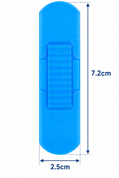 Qualicare Blue Detectable Plasters 7.2 x 2.5cm Qty 100