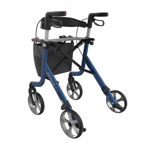 Space LX Aluminium Lightweight Rollator Medium 55 Blue
