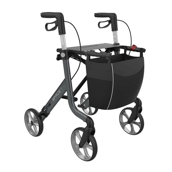 Space LX Aluminium Lightweight Rollator Medium 55 Grey