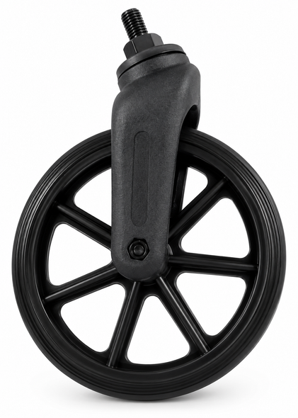 190x27mm Black Castor Wheel with Fork for many standard NHS Style Wheelchairs