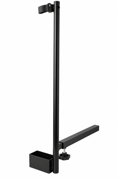 Mobility Scooter Crutch / Stick Holder - Black Metal