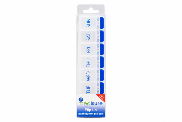 Medisure 7 Day Easy Open Flip Up Pill Reminder Organiser