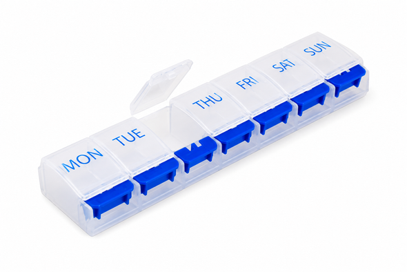 Medisure 7 Day Easy Open Flip Up Pill Reminder Organiser