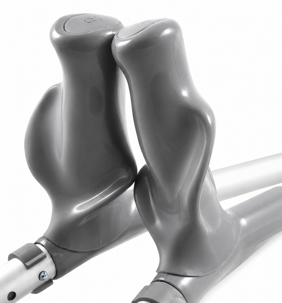 Pair of Adult Elbow Double Adjustment Crutches with Comfy Ergo Grip Handles