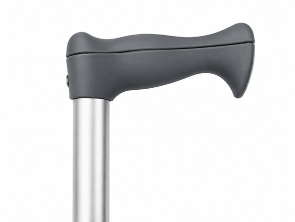 Aluminium Walking Stick Straight Neck Adult Plastic Handle 845mm - 1090mm (33" - 43")