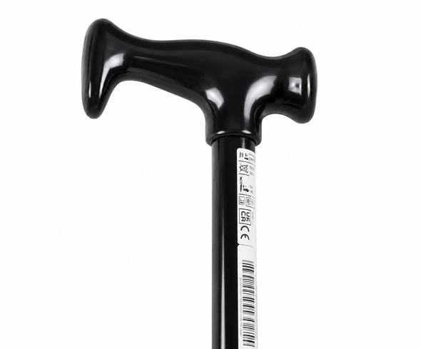 Escort Handle Cane Black Walking Stick 700mm - 940mm (27½” - 37”)