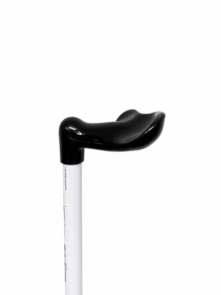 Visually Impaired/Blind Ergo Grip White Walking Stick Medium (Left Hand)