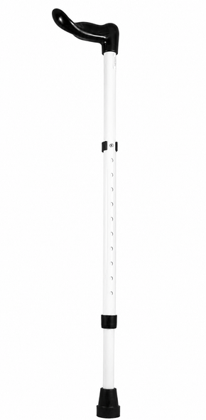 Visually Impaired/Blind Ergo Grip White Walking Stick Medium (Right Hand)