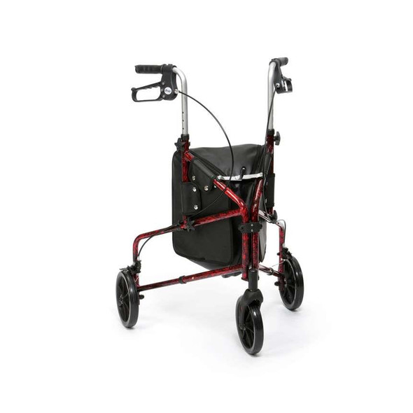 Lightweight Folding Aluminium Tri-Walker Red Flame Effect with Vinyl Bag