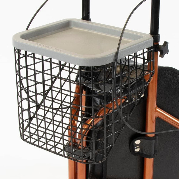NRS Healthcare Basket & Tray Set Add-on for 3 Wheel Rollator NRS Healthcare Basket & Tray Set Add-on for 3 Wheel Rollator