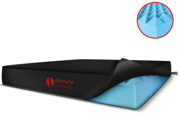 Pyratex Wheelchair Cushion 18"/18"/3" With AirTech Cover & Coccyx Cut Out