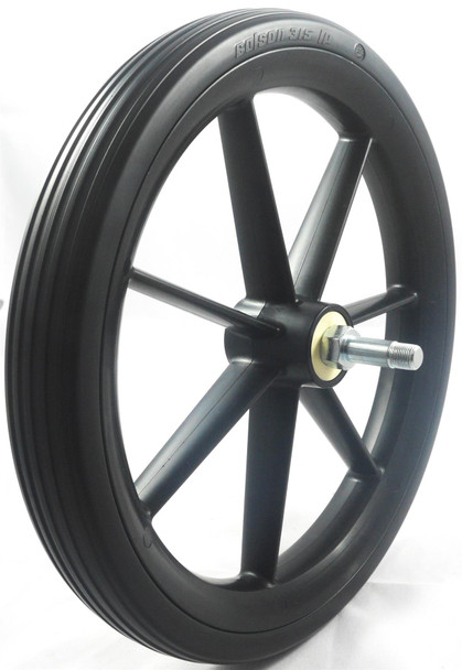 Colson 315mm Black low profile Rear Wheel for NHS Style Wheelchair 12 1/2"