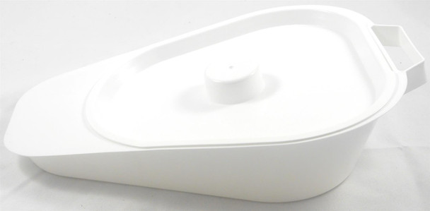 Slipper Bed Pan with Lid Integrated Handle Suitable for Both Men & Women