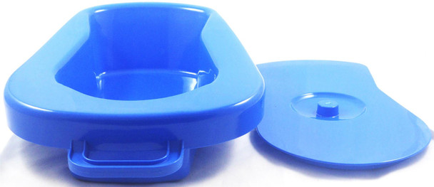 Plastic Bedpan & Lid Robust 2.5 L Male & Female Use Integrated Handle SWL 127 kg Plastic Bedpan & Lid Robust 2.5 L Male & Female Use Integrated Handle SWL 127 kg