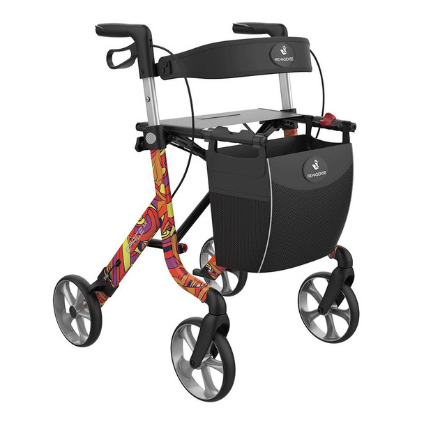 Space LX Aluminium Lightweight Rollator Medium 55 Flower