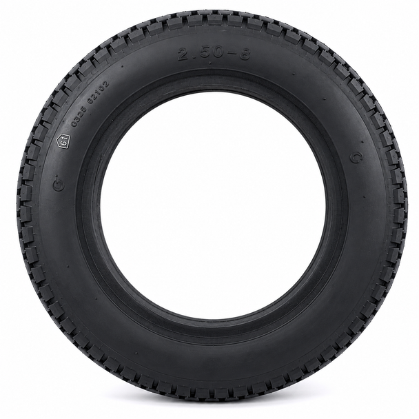 250x8 Sterling Diamond Solid Puncture Proof Black Mobility Scooter Tyre 2.50-8