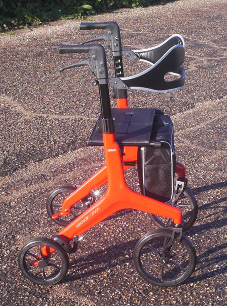 Aerowalk Rollator Ultra Lightweight 4.6kg Folding Carbon Fibre Walker Red