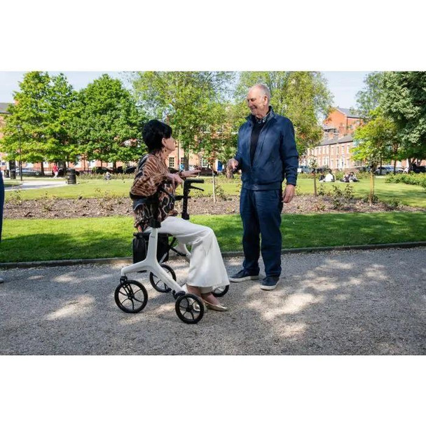 Aerowalk Rollator Ultra Lightweight 4.6kg Folding Carbon Fibre Walker White