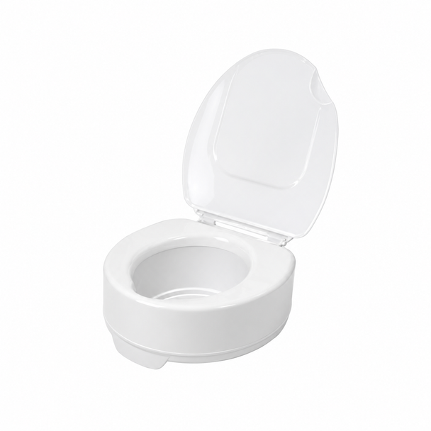 Ticco 2G Raised Toilet Seat with Lid (15cm/6") for Elderly & Disabled