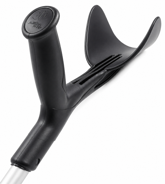 Evolution Elbow Open Cuff Single Crutch Black 77-100cm (30 - 39")