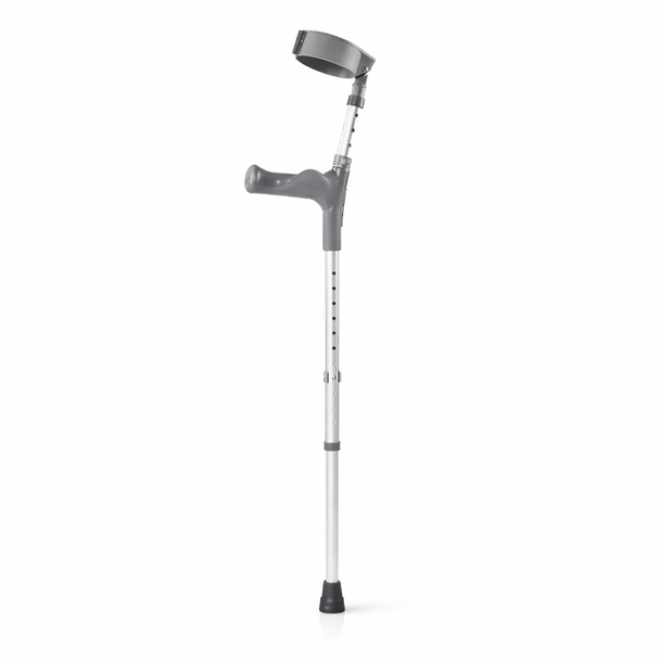 Pair of Medium Elbow Double Adjustment Crutches with Comfy Ergo Grip Handles 600mm - 850mm (24" - 34")