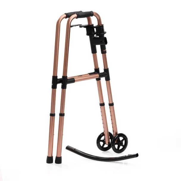 Easyfold Height Adjustable Compact Wheeled Walker Rose Gold