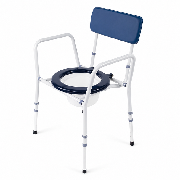 NRS Dovedale Height Adjustable Commode Chair Lightweight Toileting Aid
