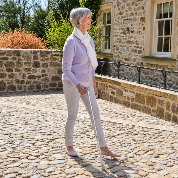 NRS Height Adjustable Aluminium Walking Stick 710-965mm 127kg SWL
