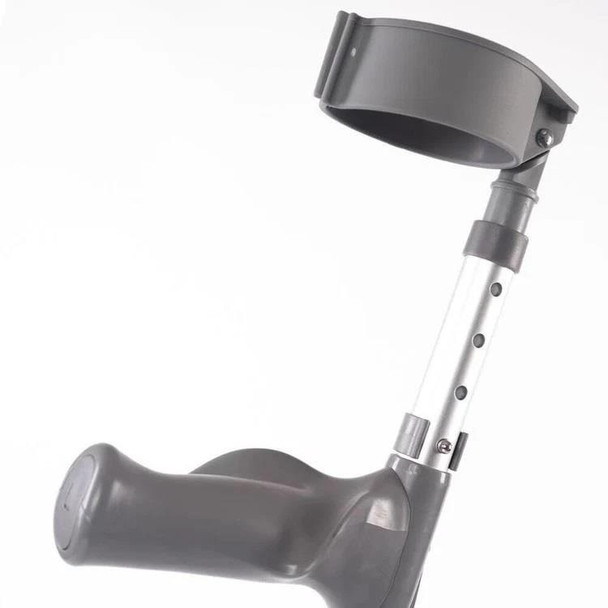Pair of Large Elbow Double Adjustment Crutches with Comfy Ergo Grip Handles