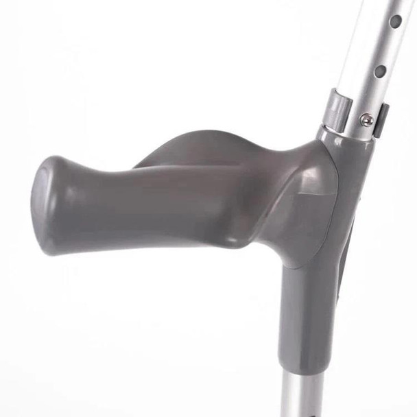 Pair of Large Elbow Double Adjustment Crutches with Comfy Ergo Grip Handles