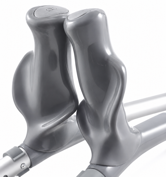 Pair of Large Elbow Double Adjustment Crutches with Comfy Ergo Grip Handles